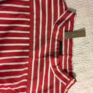 J. Crew Tops - JCrew Red Stripe Hi Low Blouse, 6, NWT J. Crew Tops - JCrew Red Stripe Hi Low Blouse, 6, NWT